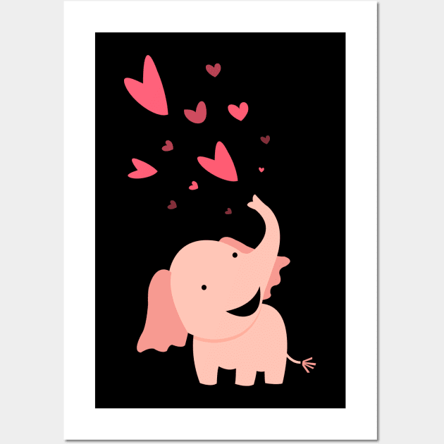 Baby elephant pregnant mommy pregnancy announce Wall Art by MarrinerAlex